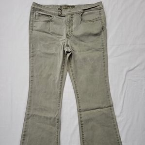 Women's JeanStar Sage Green Boot Cut Jeans Denim Dungaree Pants Size 12 Petite